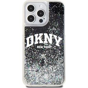 DKNY Liquid Glitter Arch Logo Zadný Kryt na iPhone 14 Pro Max Black