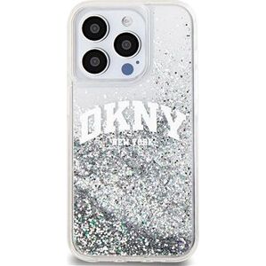 DKNY Liquid Glitter Arch Logo Zadný Kryt na iPhone 14 Pro Max Transparent