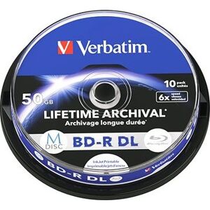 VERBATIM M-DISC BD-R DL 50GB, 6x, printable, spindle 10 ks
