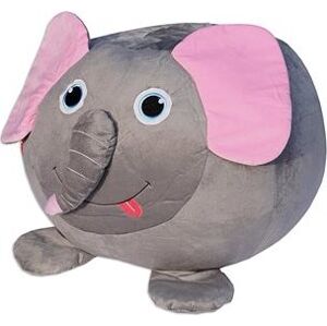 BeanBag Sedací vak slon Dumbo, sivá/ružová