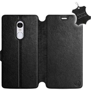 Flip puzdro na mobil Xiaomi Redmi Note 4 Global – Čierne – kožené – Black Leather