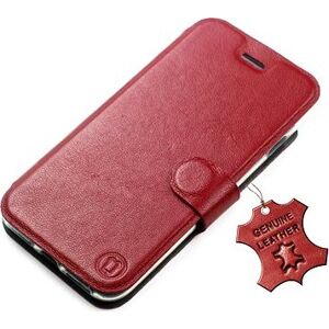 Mobiwear kožené flip puzdro na Samsung Galaxy A53 5G – Tmavo červené