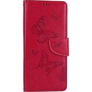 TopQ Pouzdro Xiaomi Redmi 12C knížkové Butterfly růžové 113204