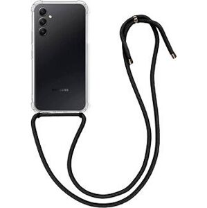 TopQ Kryt Samsung A25 5G s čiernou šnúrkou priehľadný 118178