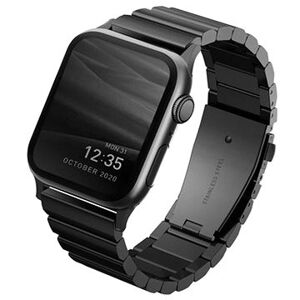 Uniq Strova Apple Watch článkový oceľový remienok 42/44/45/Ultra 49mm - Midnight čierny