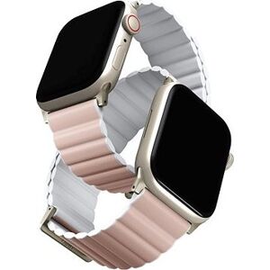 Uniq Revix Premium Edition Reversible Magnetic remienok na Apple Watch 49/45/44/42 mm ružový/biely