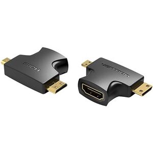 Vention 2 in 1 Mini HDMI (M) and Micro HDMI (M) to HDMI (F) Adaptér Black
